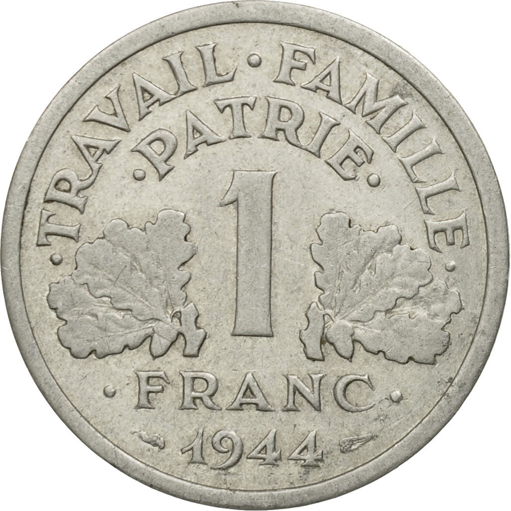 Coin, France, Morlon, Franc, 1944, Castelsarrasin, EF(40-45), Aluminum