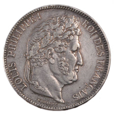 FRANCE, Louis-Philippe, 5 Francs, 1842, Strasbourg, EF(40-45), Silver, Gadoury..