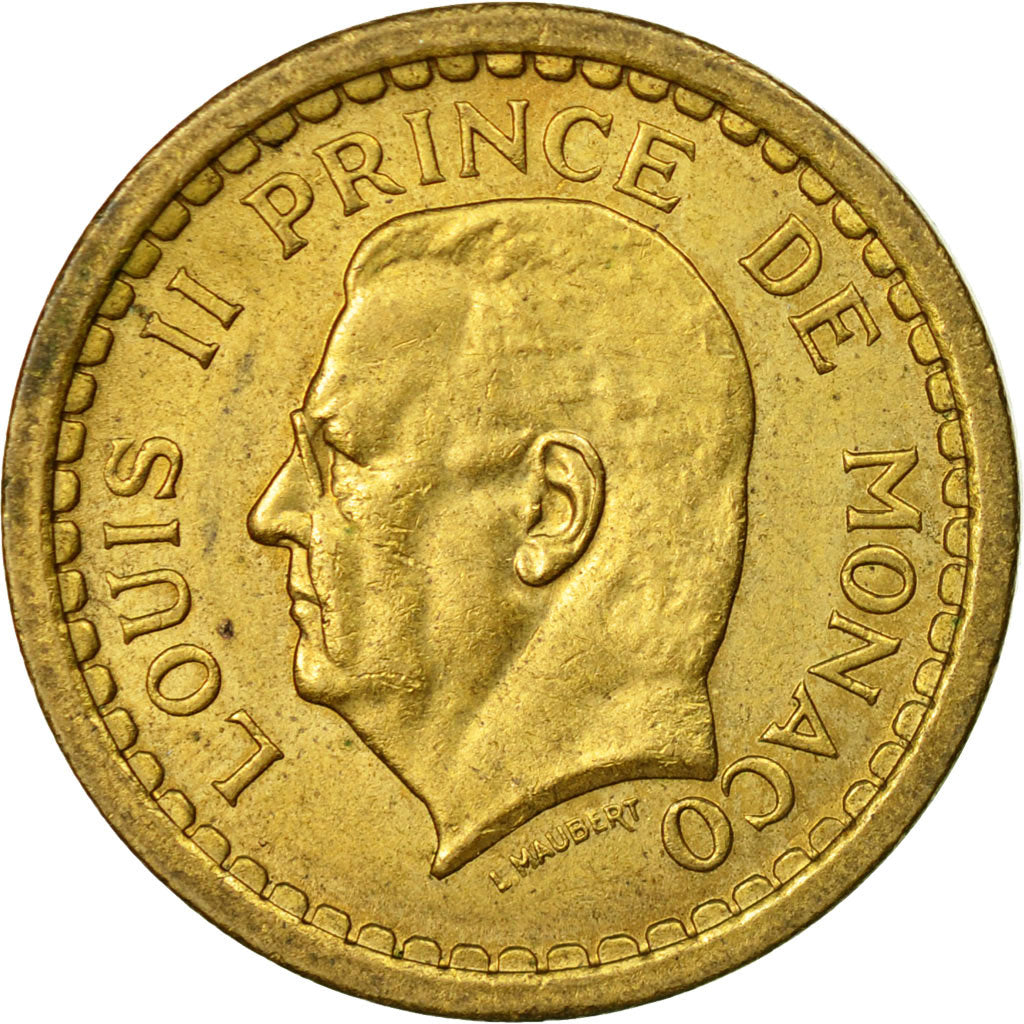 Münze, Monaco, 2 Francs, Undated (1943), Poissy, SS, Cupro-Aluminium