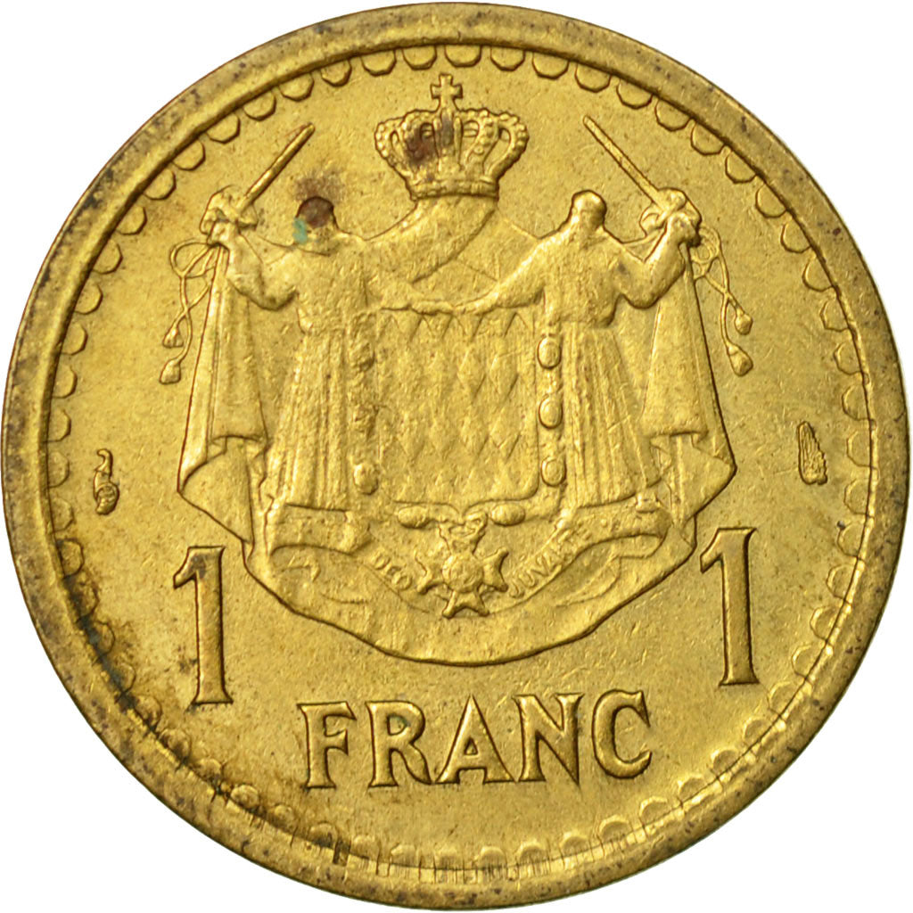 Münze, Monaco, Franc, Undated (1943), Poissy, S+, Cupro-Aluminium, Gadoury:MC