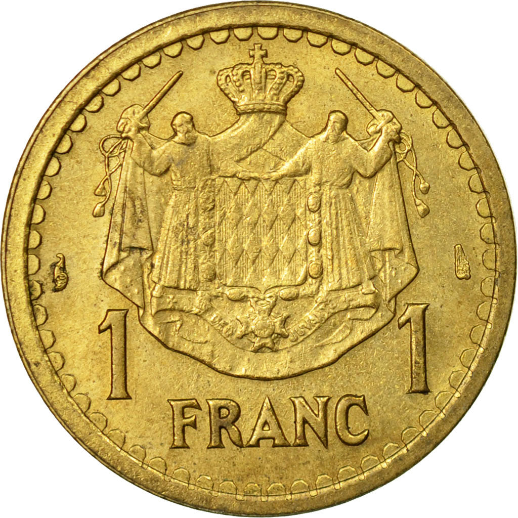 Monnaie, Monaco, Franc, Undated (1943), Poissy, TB, Cupro-Aluminium, Gadoury:MC