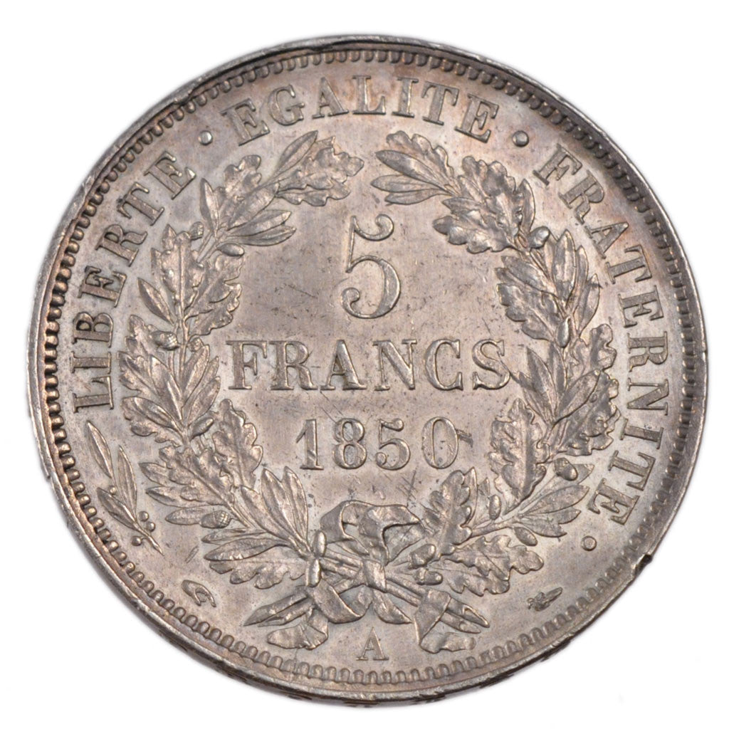 Monnaie, France, Cérès, 5 Francs, 1850, Paris, TTB, Argent, KM:761.1