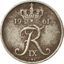 Coin, Denmark, Frederik IX, 10 Öre, 1961, Copenhagen, VF(20-25), Copper-nickel