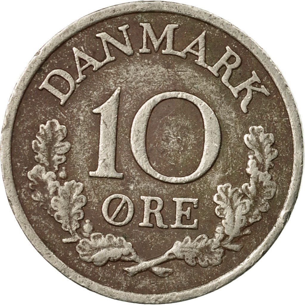 Coin, Denmark, Frederik IX, 10 Öre, 1961, Copenhagen, VF(20-25), Copper-nickel