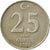 Moneta, Turcja, 25 New Kurus, 2005, Istanbul, EF(40-45), Miedź-Nikiel-Cynk
