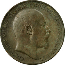 Coin, Great Britain, Edward VII, Penny, 1909, EF(40-45), Bronze, KM:794.2