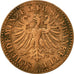 Coin, German States, FRANKFURT AM MAIN, Heller, 1863, EF(40-45), Copper, KM:356