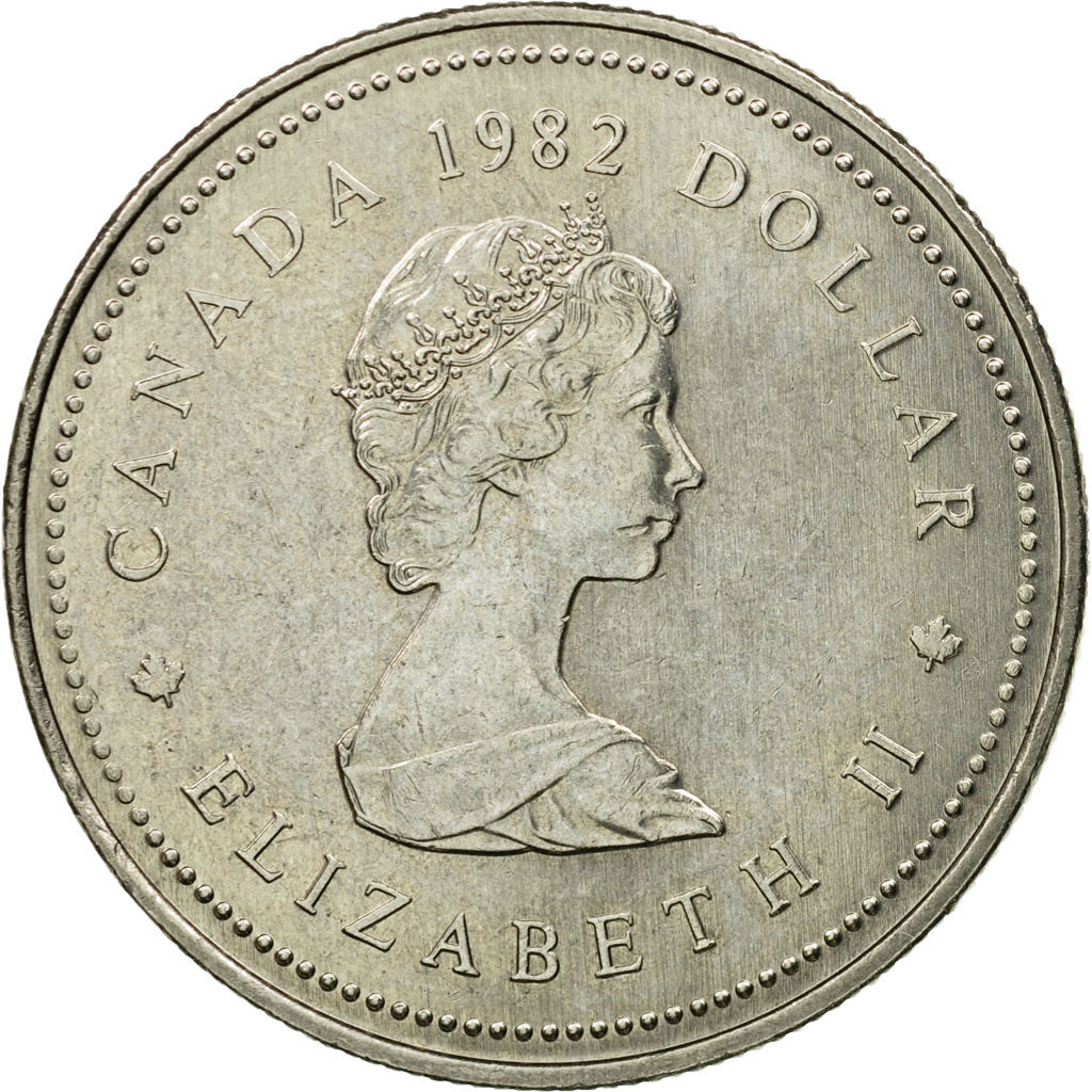 Coin, Canada, Elizabeth II, Dollar, 1982, Royal Canadian Mint, Ottawa