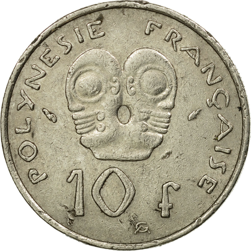 Moneta, Polinesia francese, 10 Francs, 1975, Paris, MB+, Nichel, KM:8