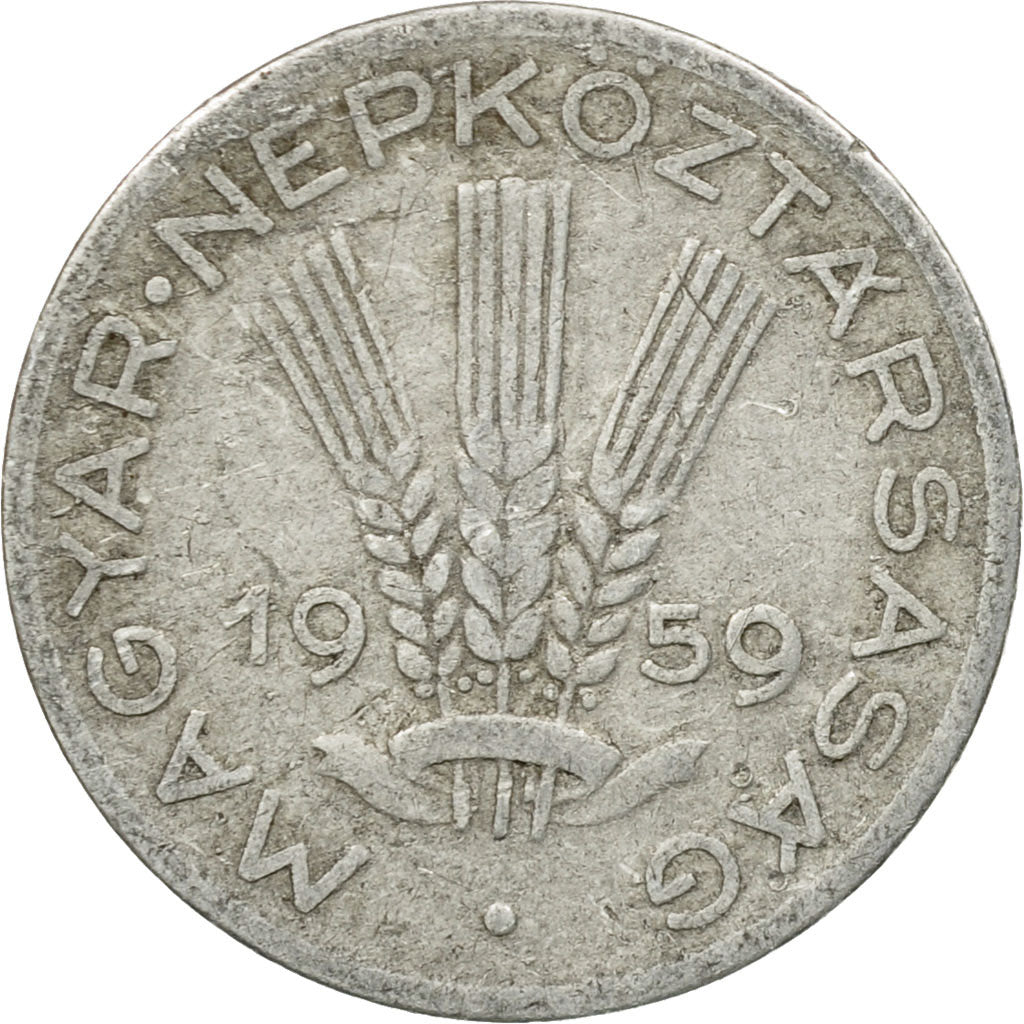 Coin, Hungary, 20 Fillér, 1959, Budapest, VF(30-35), Aluminum, KM:550