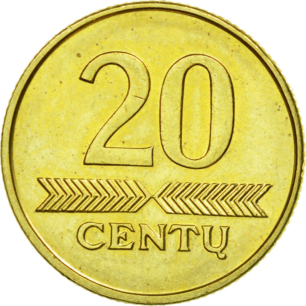 Coin, Lithuania, 20 Centu, 2009, AU(50-53), Nickel-brass, KM:107
