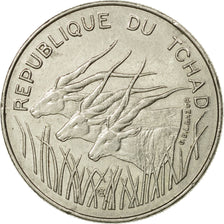 Moneda, Chad, 100 Francs, 1972, Paris, MBC+, Níquel, KM:2