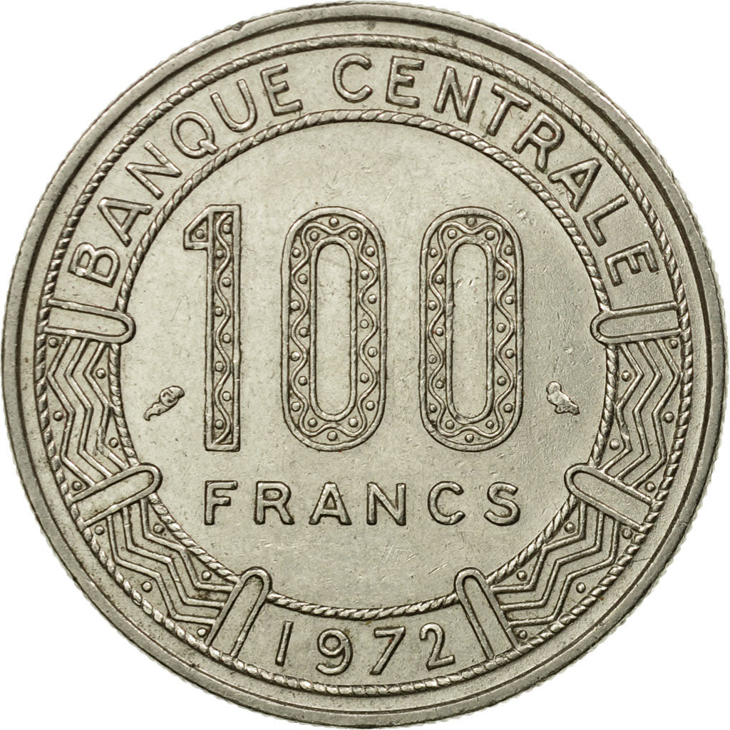 Coin, Chad, 100 Francs, 1972, Paris, AU(50-53), Nickel, KM:2