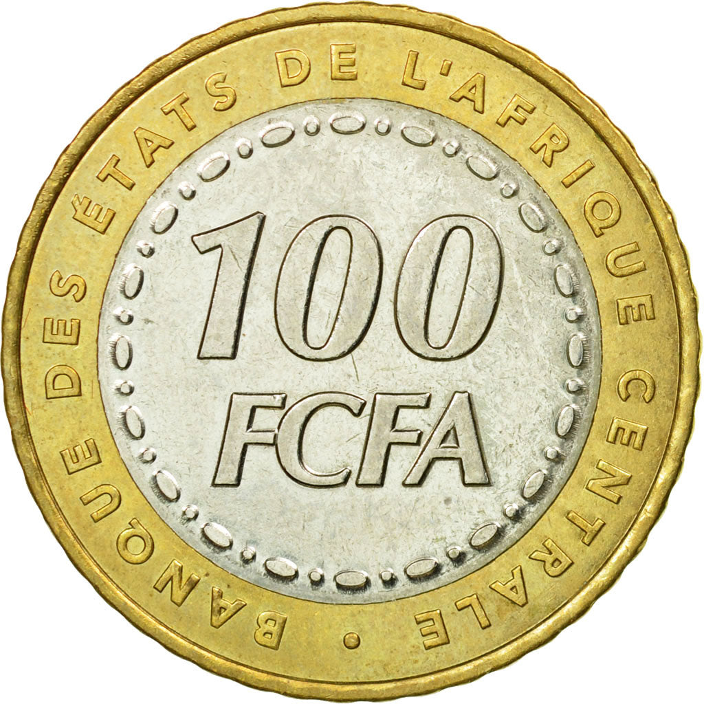 Coin, Central African States, 100 Francs, 2006, Paris, AU(50-53), Bi-Metallic