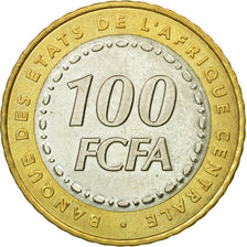 Coin, Central African States, 100 Francs, 2006, Paris, AU(50-53), Bi-Metallic
