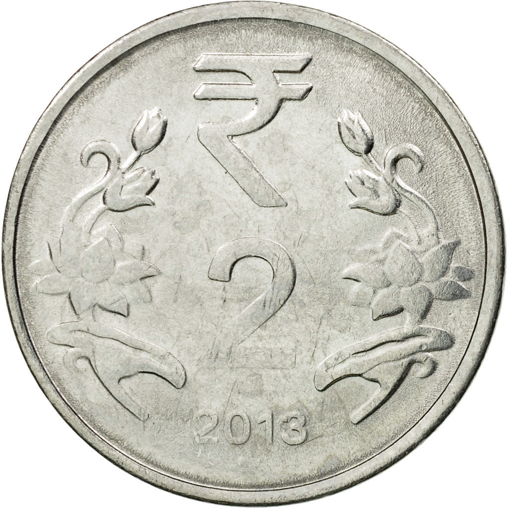 Coin, INDIA-REPUBLIC, 2 Rupees, 2013, EF(40-45), Stainless Steel