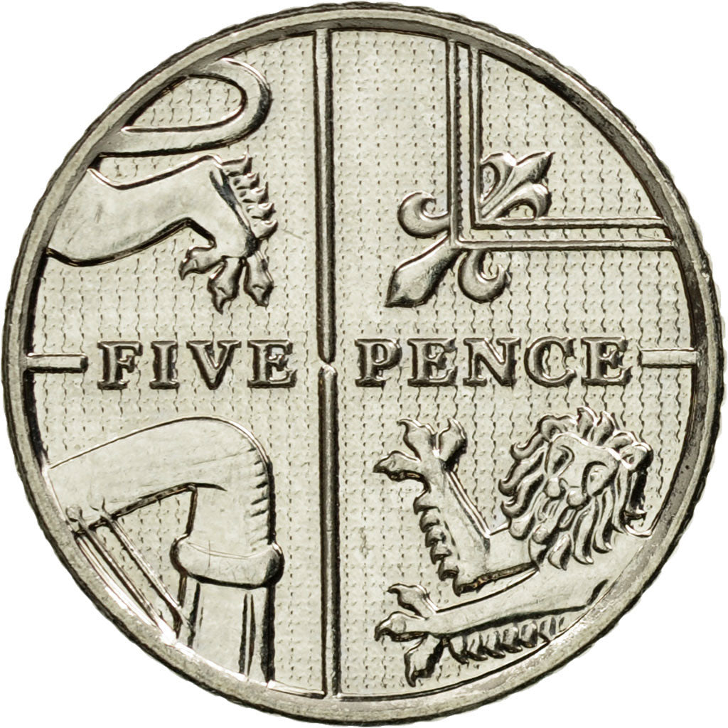 Coin, Great Britain, Elizabeth II, 5 Pence, 2012, British Royal Mint, AU(55-58)