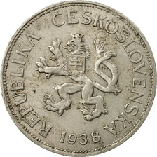 Coin, Czechoslovakia, 5 Korun, 1938, VF(30-35), Nickel, KM:11a