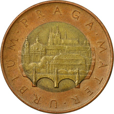 Coin, Czech Republic, 50 Korun, 1993, EF(40-45), Bi-Metallic, KM:1