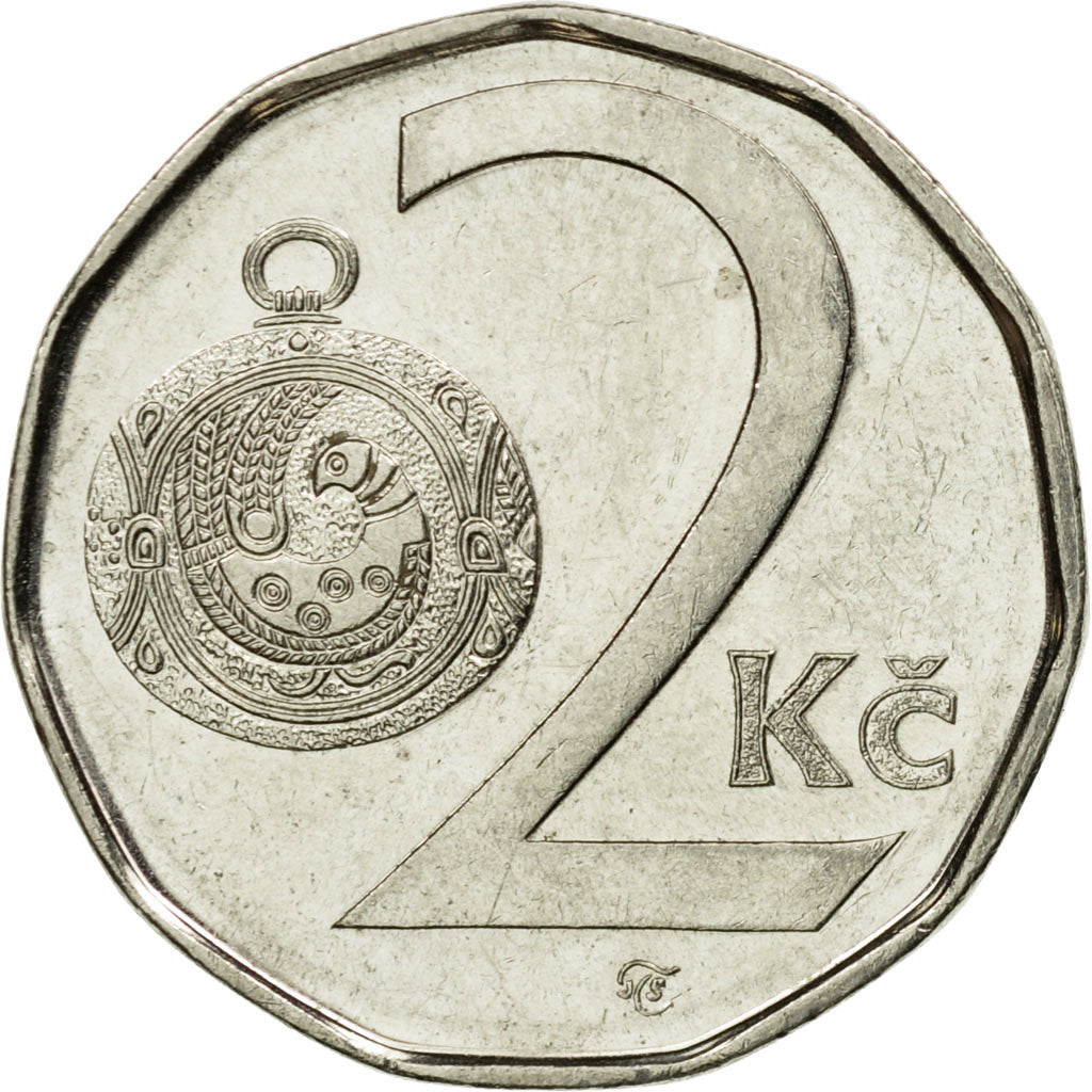 Münze, Tschechische Republik, 2 Koruny, 2002, SS, Nickel plated steel, KM:9