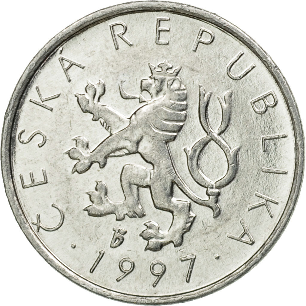 Moneta, Repubblica Ceca, 10 Haleru, 1997, BB+, Alluminio, KM:6