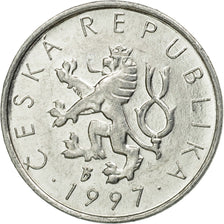 Moneta, Repubblica Ceca, 10 Haleru, 1997, BB+, Alluminio, KM:6