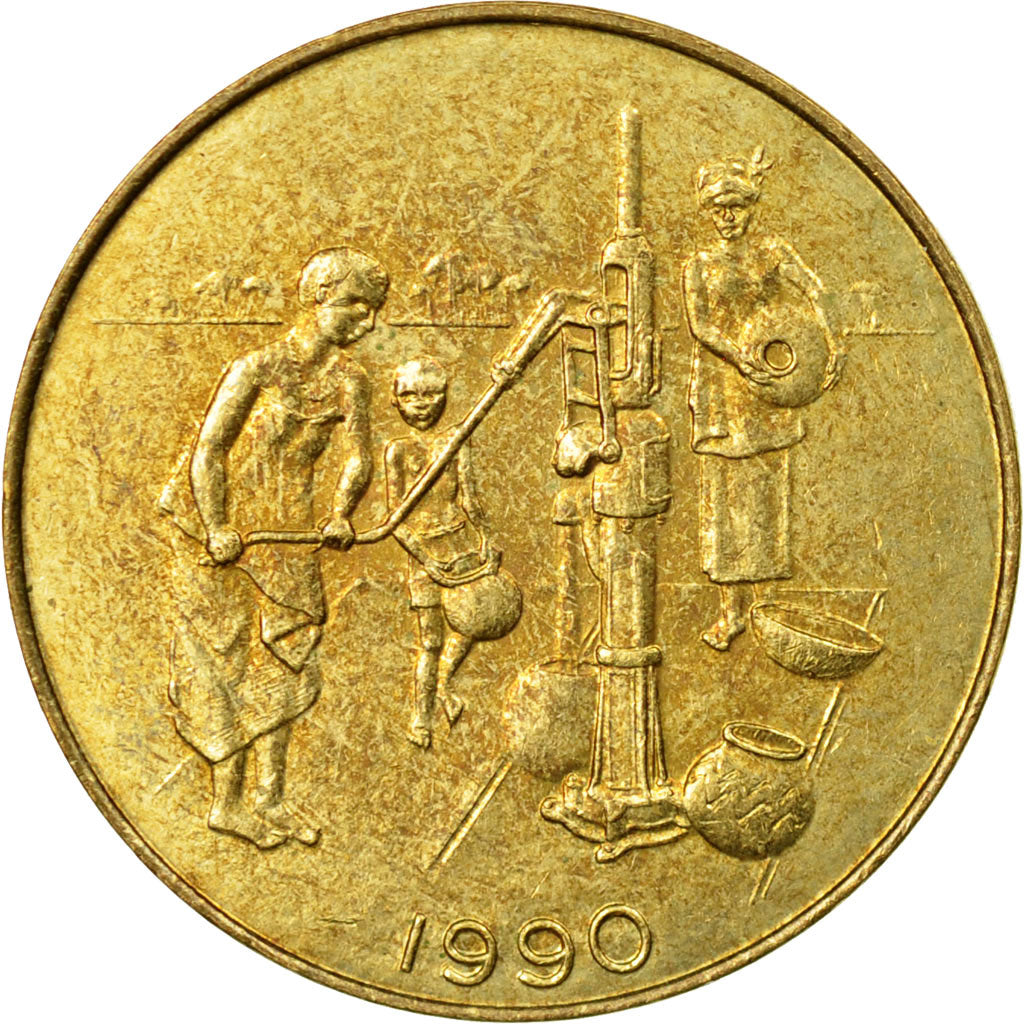 Coin, West African States, 10 Francs, 1990, Paris, EF(40-45), Aluminum-Bronze