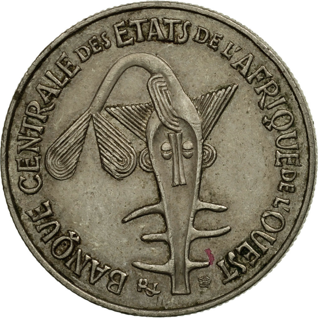 Coin, West African States, 50 Francs, 1989, Paris, EF(40-45), Copper-nickel