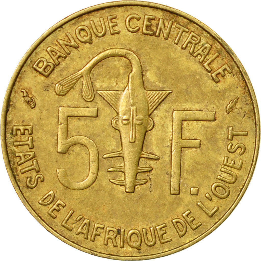 Coin, West African States, 5 Francs, 1980, Paris, VF(30-35)