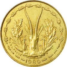 Coin, West African States, 5 Francs, 1989, Paris, EF(40-45)