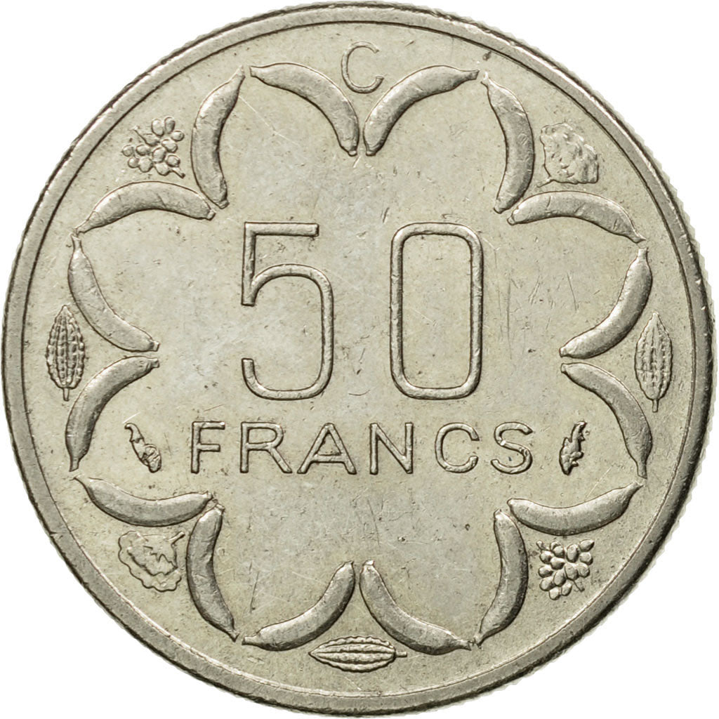 Coin, Central African States, 50 Francs, 1984, Paris, EF(40-45), Nickel, KM:11