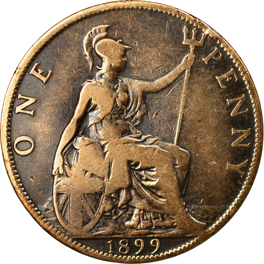 Coin, Great Britain, Victoria, Penny, 1899, EF(40-45), Bronze, KM:790
