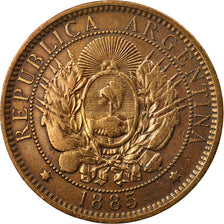Coin, Argentina, 2 Centavos, 1885, EF(40-45), Bronze, KM:33
