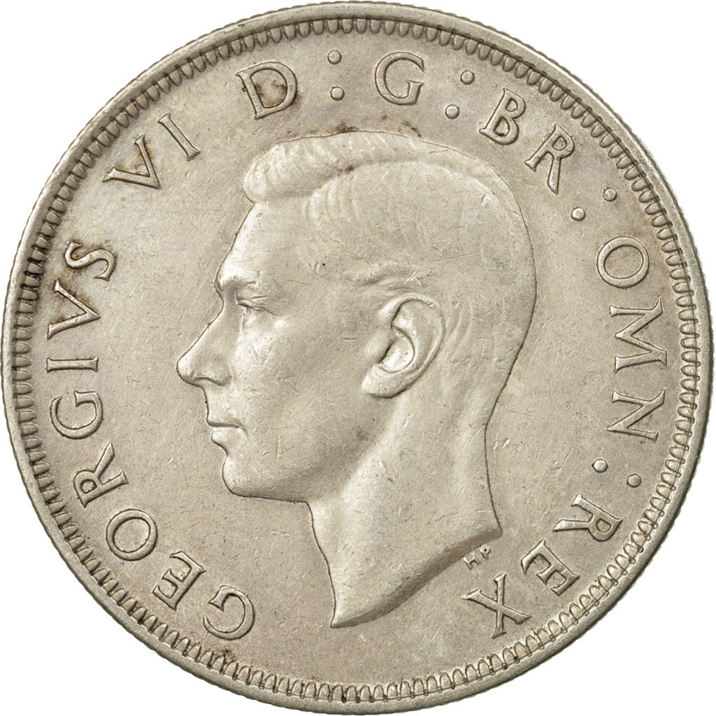 Coin, Great Britain, George VI, 1/2 Crown, 1945, EF(40-45), Silver, KM:856