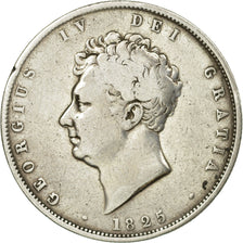 Coin, Great Britain, George IV, 1/2 Crown, 1825, VF(30-35), Silver, KM:695