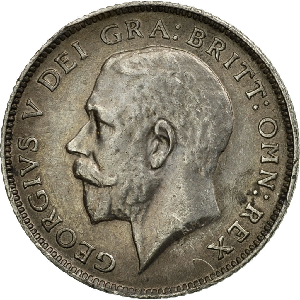 Coin, Great Britain, George V, 6 Pence, 1917, EF(40-45), Silver, KM:815
