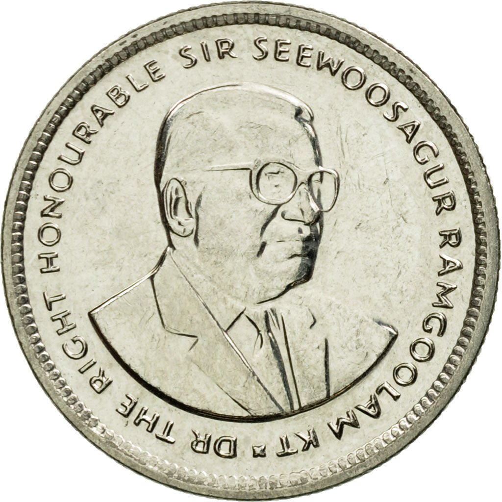 Münze, Mauritius, 20 Cents, 2001, SS, Nickel plated steel, KM:53
