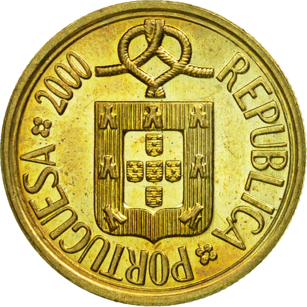 Moneta, Portugal, Escudo, 2000, AU(55-58), Mosiądz niklowy, KM:631