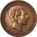 Moneda, España, Alfonso XII, 5 Centimos, 1877, Madrid, MBC, Bronce, KM:674