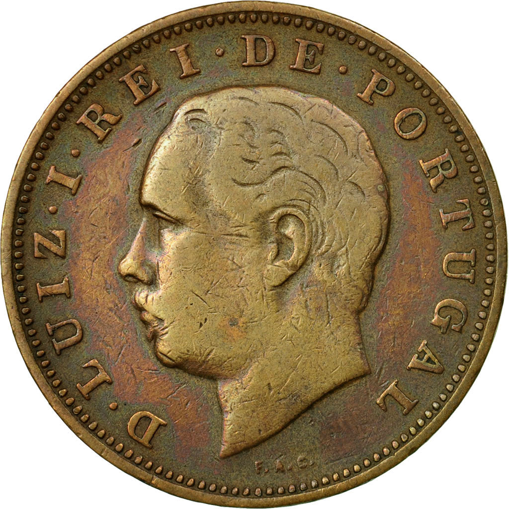 Munten, Portugal, Luiz I, 20 Reis, 1883, ZF, Bronze, KM:527