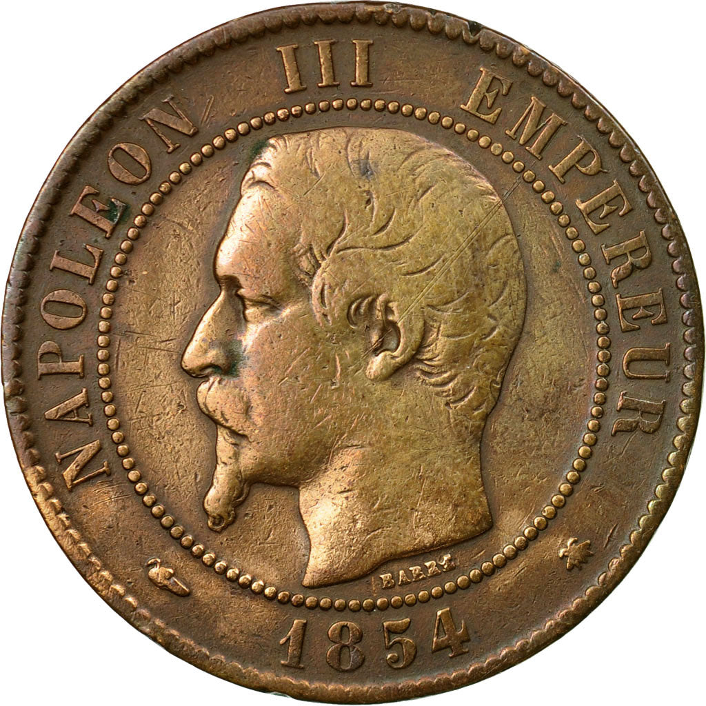 Coin, France, Napoleon III, Napoléon III, 10 Centimes, 1854, Paris, VF(30-35)