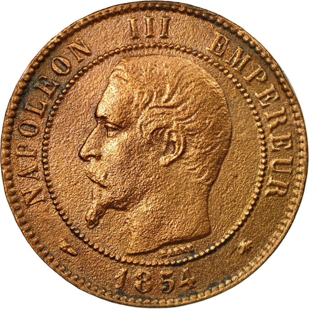 Munten, Frankrijk, Napoleon III, Napoléon III, 10 Centimes, 1854, Strasbourg