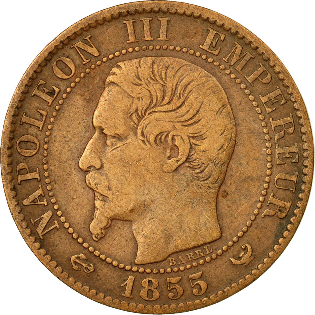 Munten, Frankrijk, Napoleon III, Napoléon III, 5 Centimes, 1855, Lille, ZF