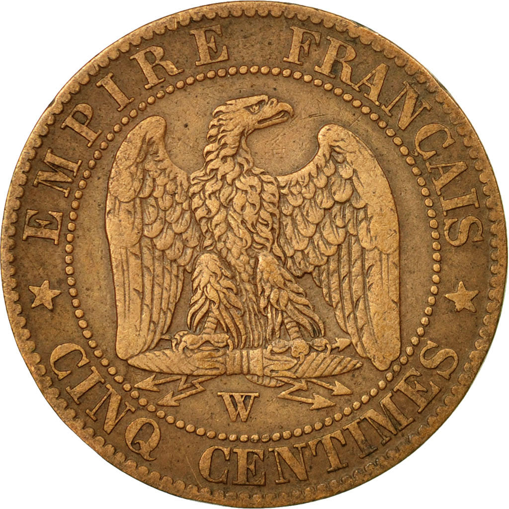 Munten, Frankrijk, Napoleon III, Napoléon III, 5 Centimes, 1855, Lille, ZF
