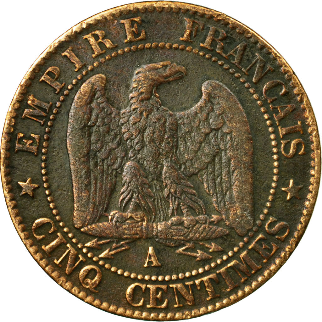 Munten, Frankrijk, Napoleon III, Napoléon III, 5 Centimes, 1855, Paris, ZF