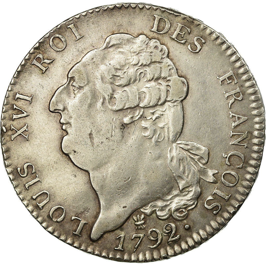 Coin, France, Louis XVI, Écu de 6 livres françois, 1792, Limoges, KM:615.6