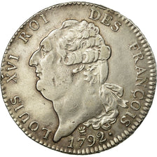 Moeda, França, Louis XVI, Écu de 6 livres françois, ECU, 6 Livres, 1792