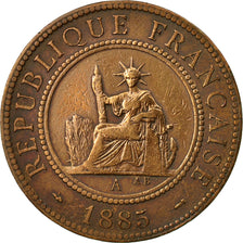 Coin, FRENCH INDO-CHINA, Cent, 1885, Paris, EF(40-45), Bronze, KM:1