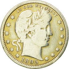 Monnaie, États-Unis, Barber Quarter, Quarter, 1895, U.S. Mint, New Orleans