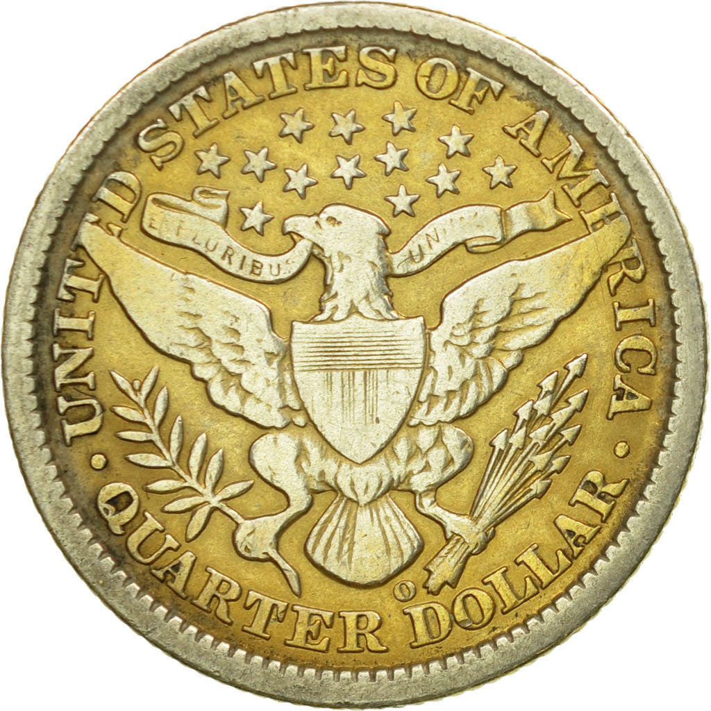 Coin, United States, Barber Quarter, Quarter, 1895, U.S. Mint, New Orleans